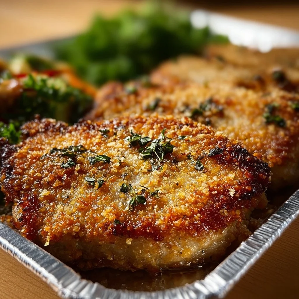 Crispy Baked Parmesan Pork Chops