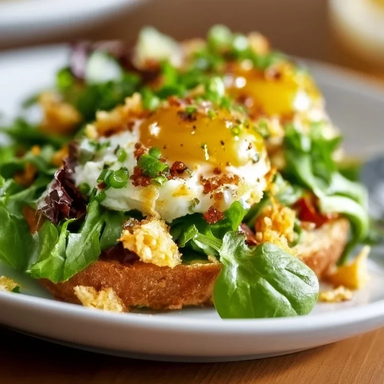 Crispy egg salad served in a bowl with fresh ingredients and herbs
