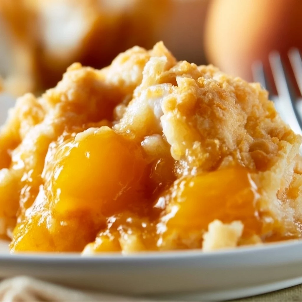 Crock Pot Peach Cobbler