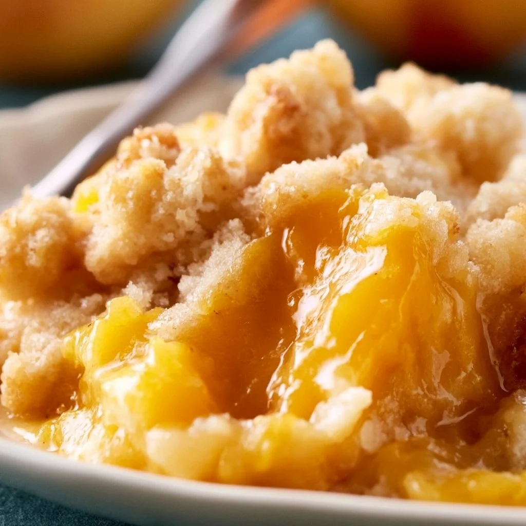 Crock Pot Peach Cobbler