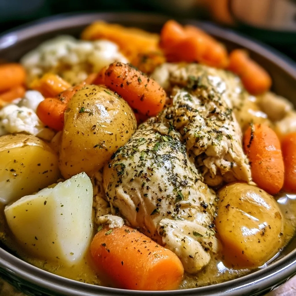 Easy Crockpot Garlic Herb Chicken & Veggies for Cozy Nights