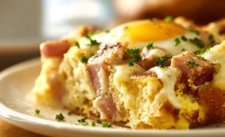 Gluten-Free Eggs Benedict Casserole served on a brunch table