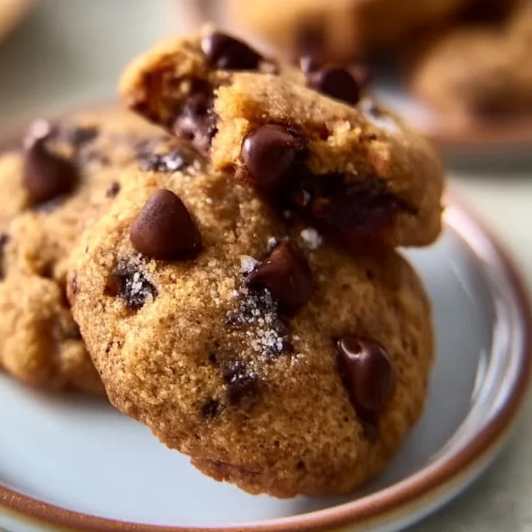 Healthy banana bread chocolate chip cookies on a wooden table