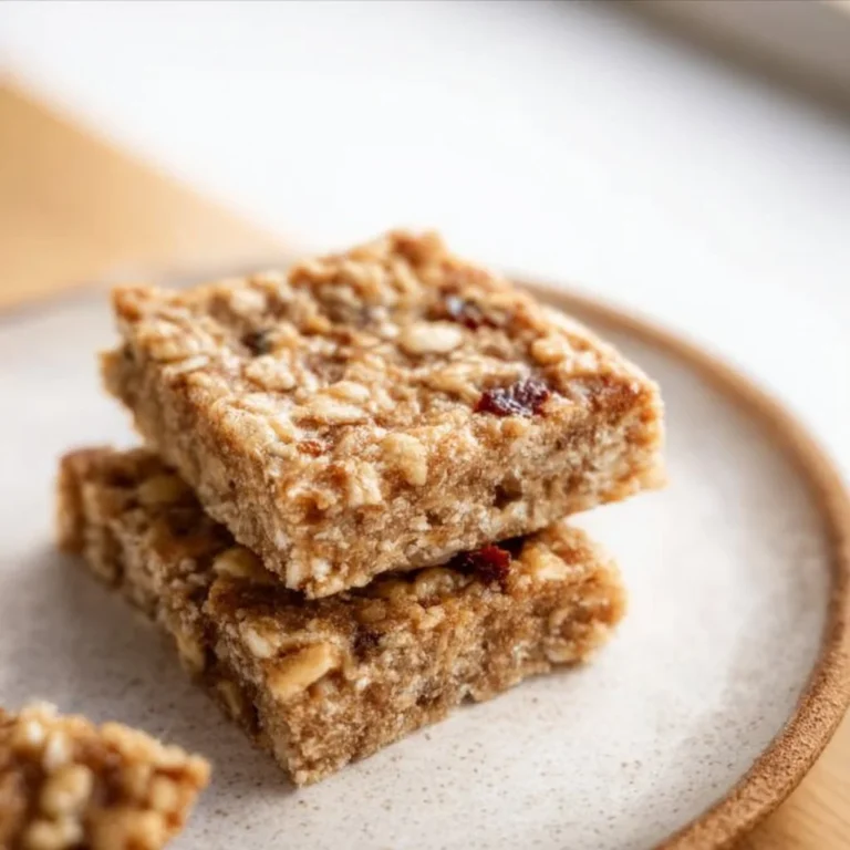 Healthy oatmeal breakfast bars made with nutritious ingredients for a quick breakfast.