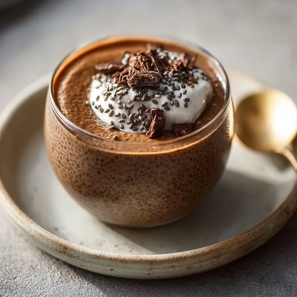 High Protein Chocolate Chia Seed Pudding