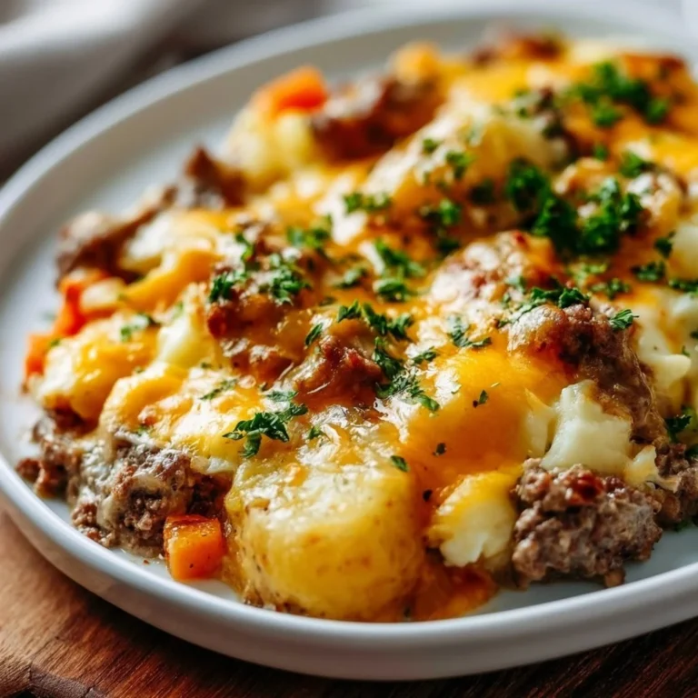 Delicious Hobo Casserole dish served hot with toppings