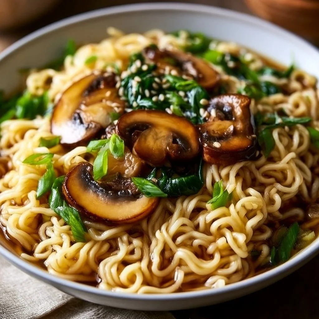 Mushroom Ramen Noodles