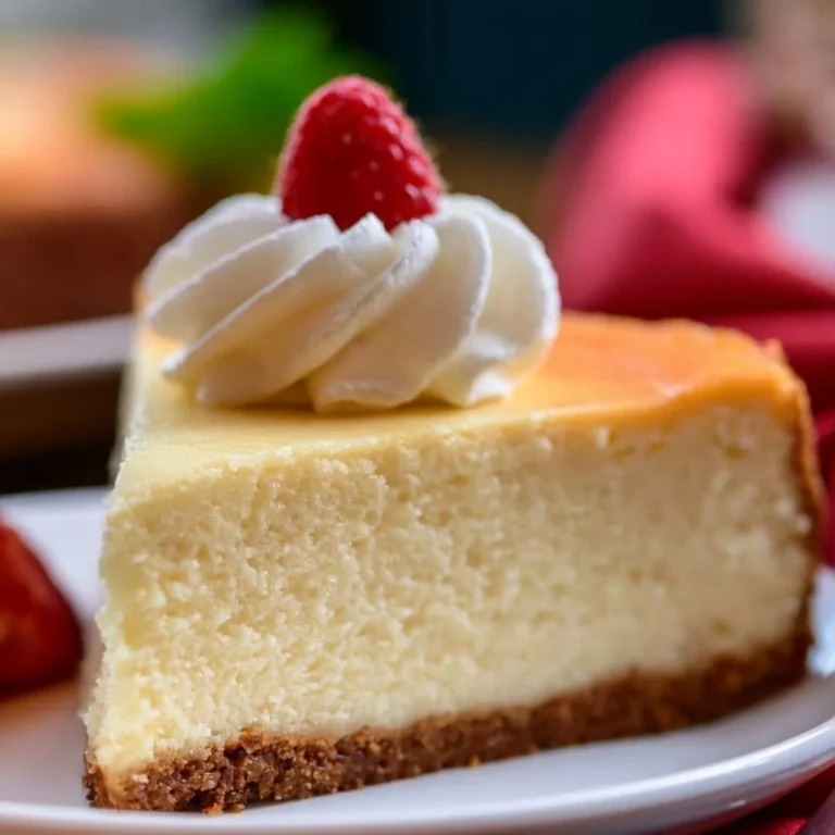Delicious New York style cheesecake topped with fresh berries