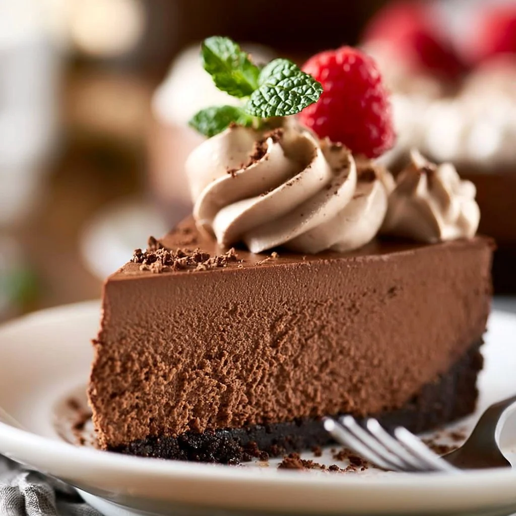 No Bake Chocolate Cheesecake