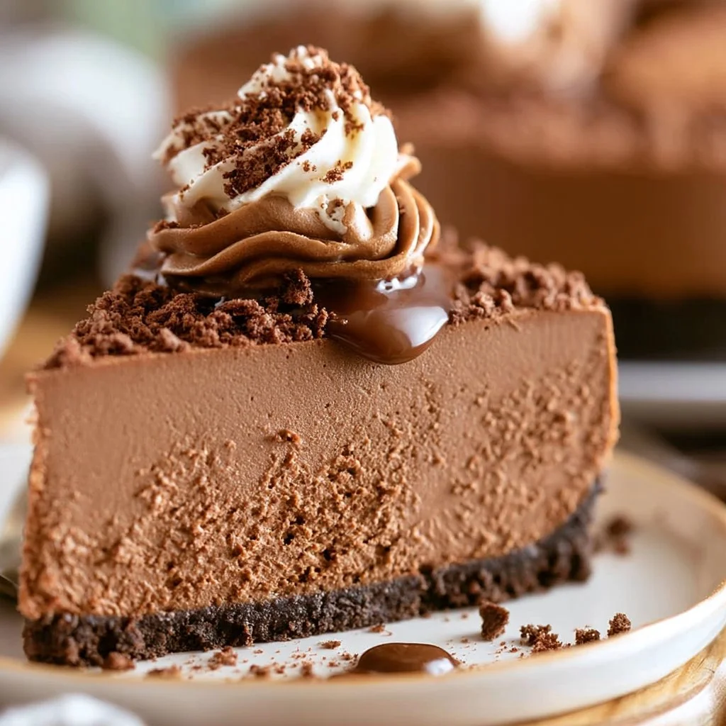 No Bake Chocolate Cheesecake