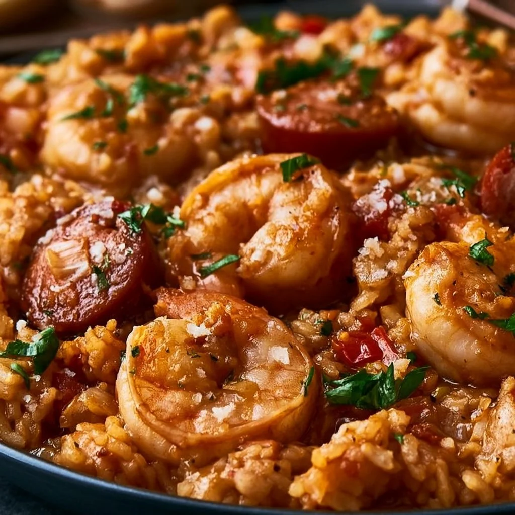 One Pot Shrimp and Sausage Jambalaya