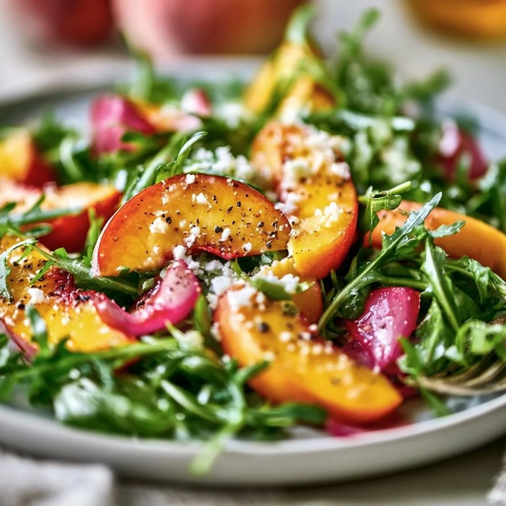 Peach Arugula Salad