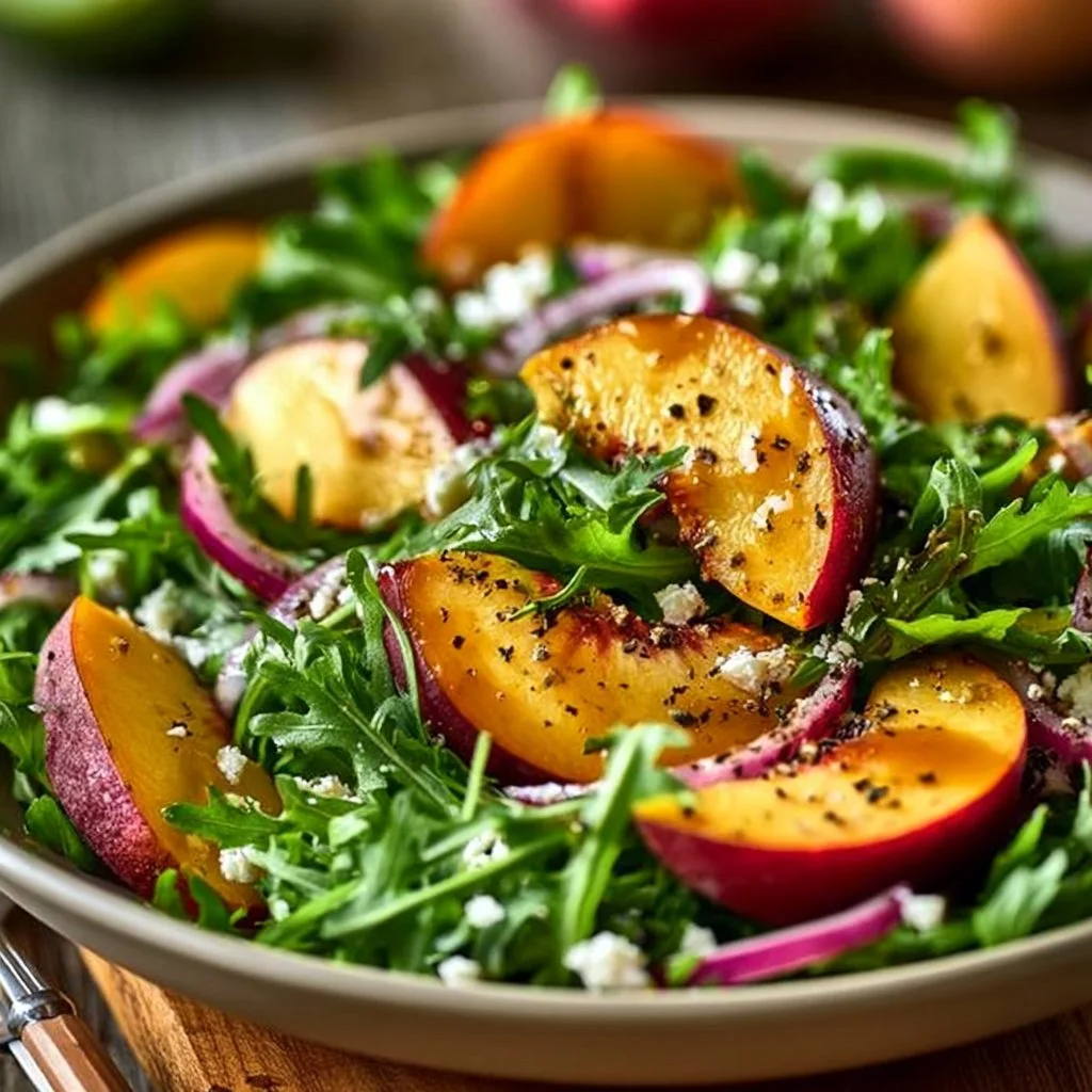Peach Arugula Salad