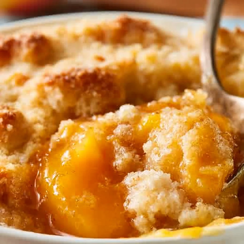 Peach Cobbler with Cake Mix
