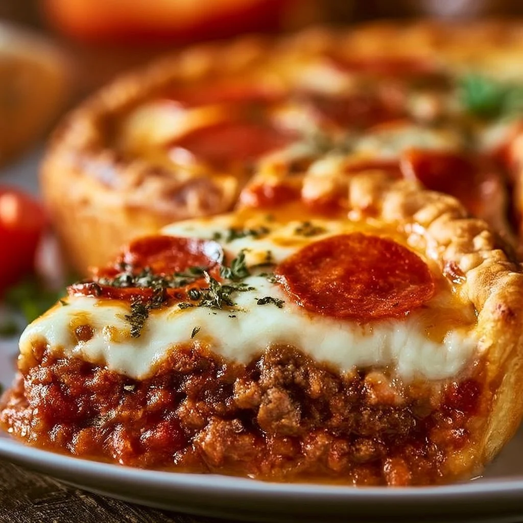 Savory Hamburger Sausage & Pepperoni Pie for Comfort Cravings