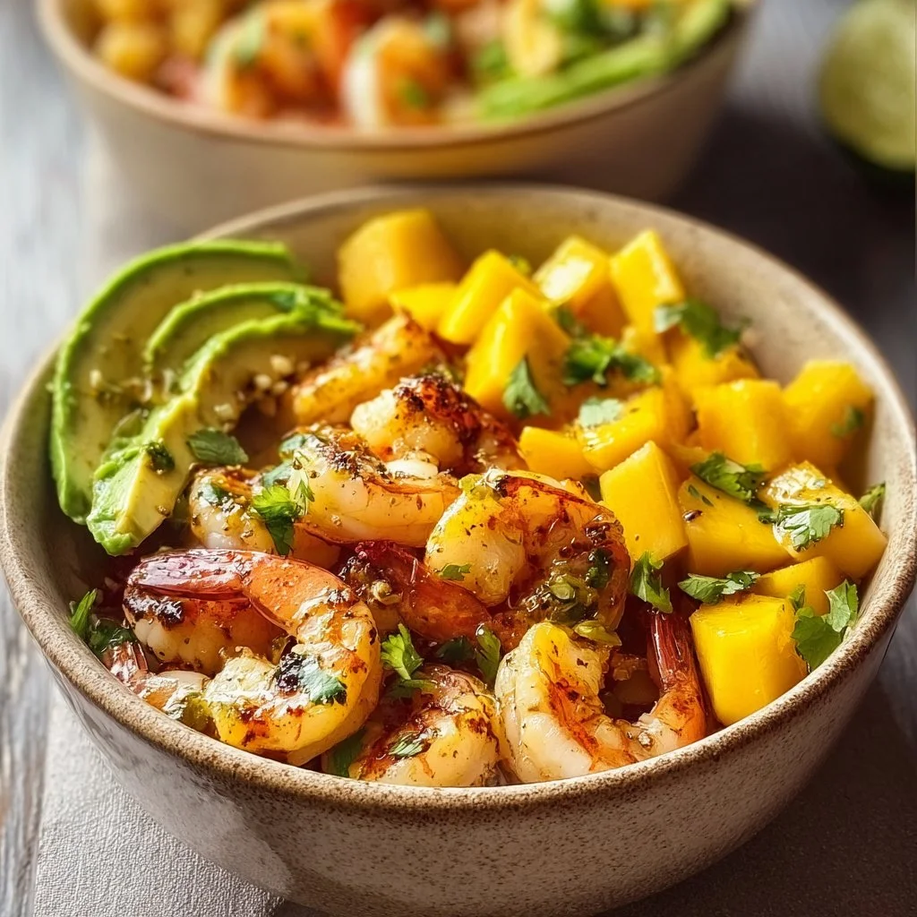 Shrimp Avocado Mango Bowls