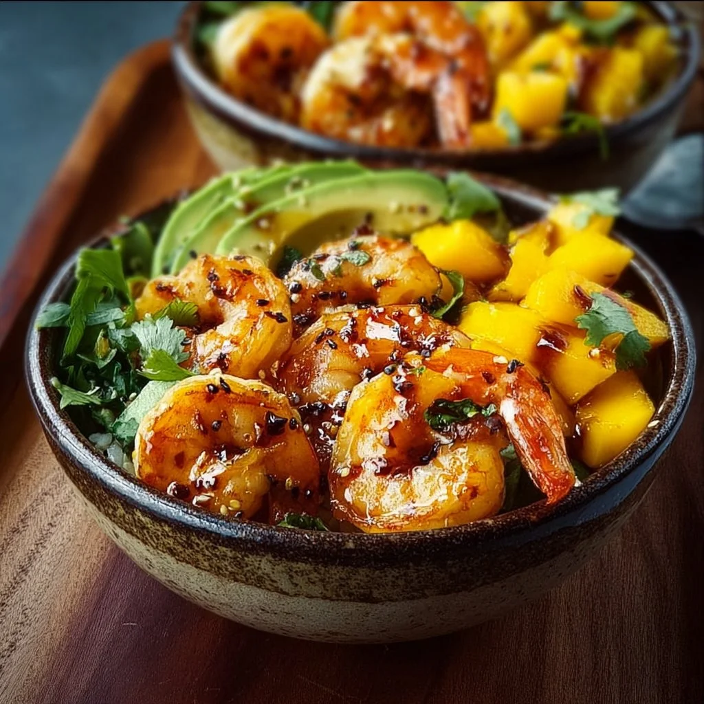 Shrimp Avocado Mango Bowls