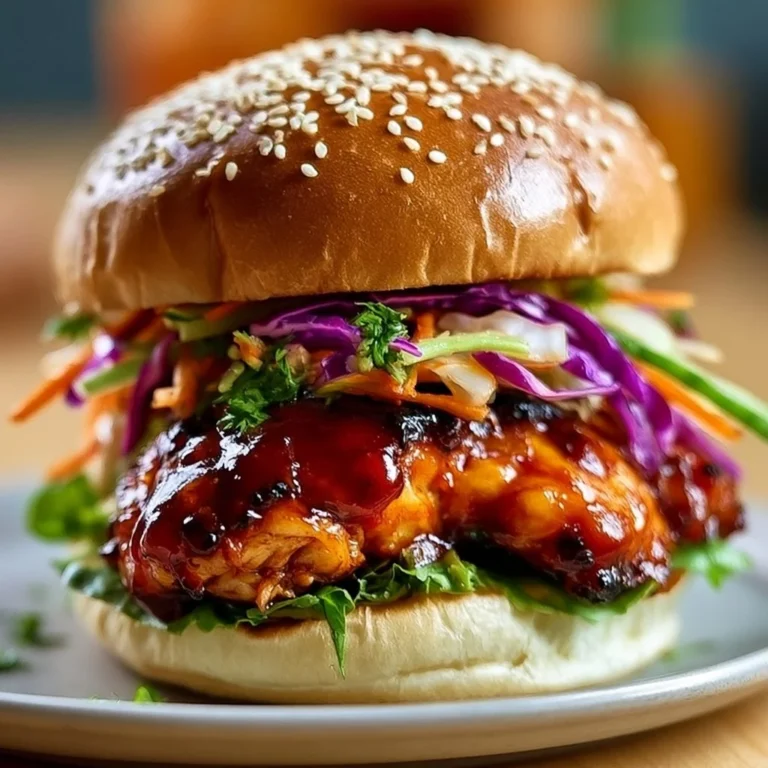 Spicy Korean BBQ Chicken Sandwich with fresh toppings
