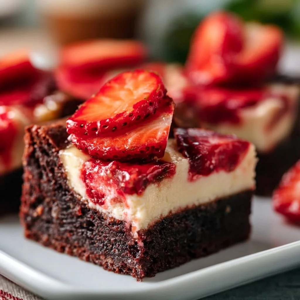 Strawberry Cheesecake Brownies