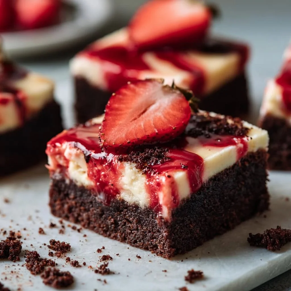 Strawberry Cheesecake Brownies