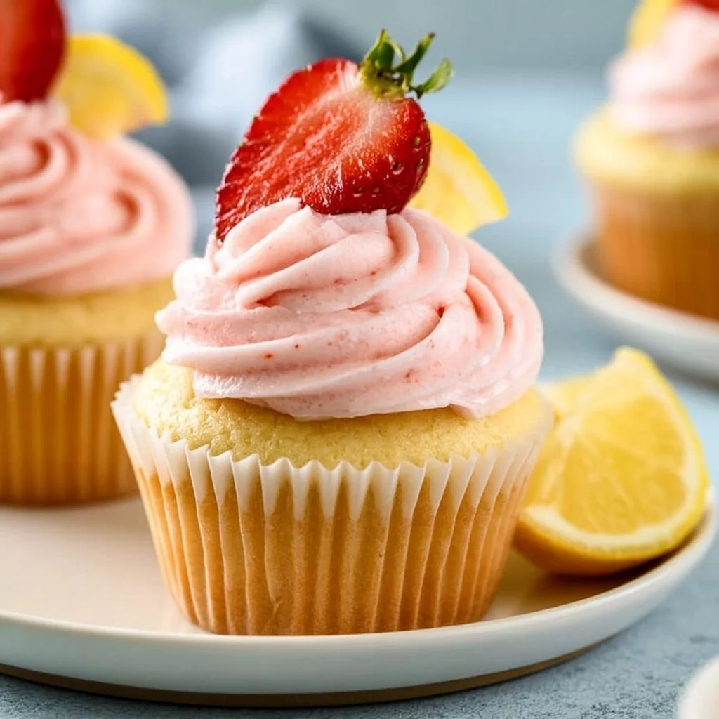Strawberry Lemonade Cupcakes