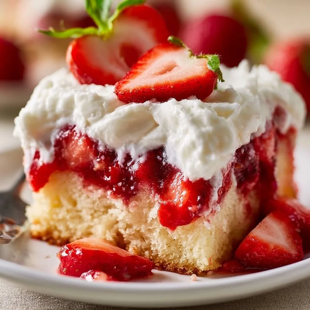 Strawberry Shortcake Poke Cake