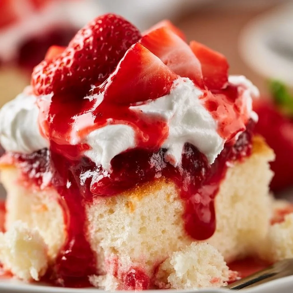 Strawberry Shortcake Poke Cake