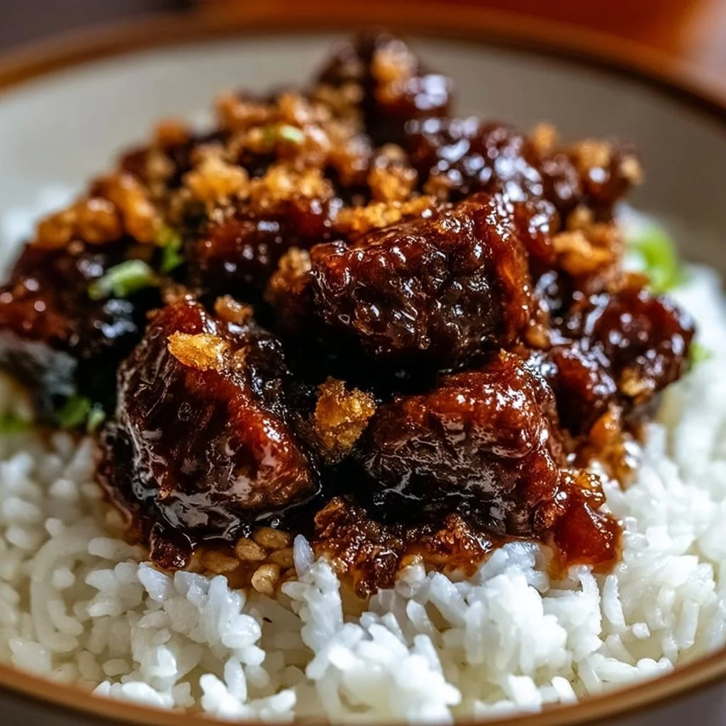 Sweet Caramelized Beef with Rice