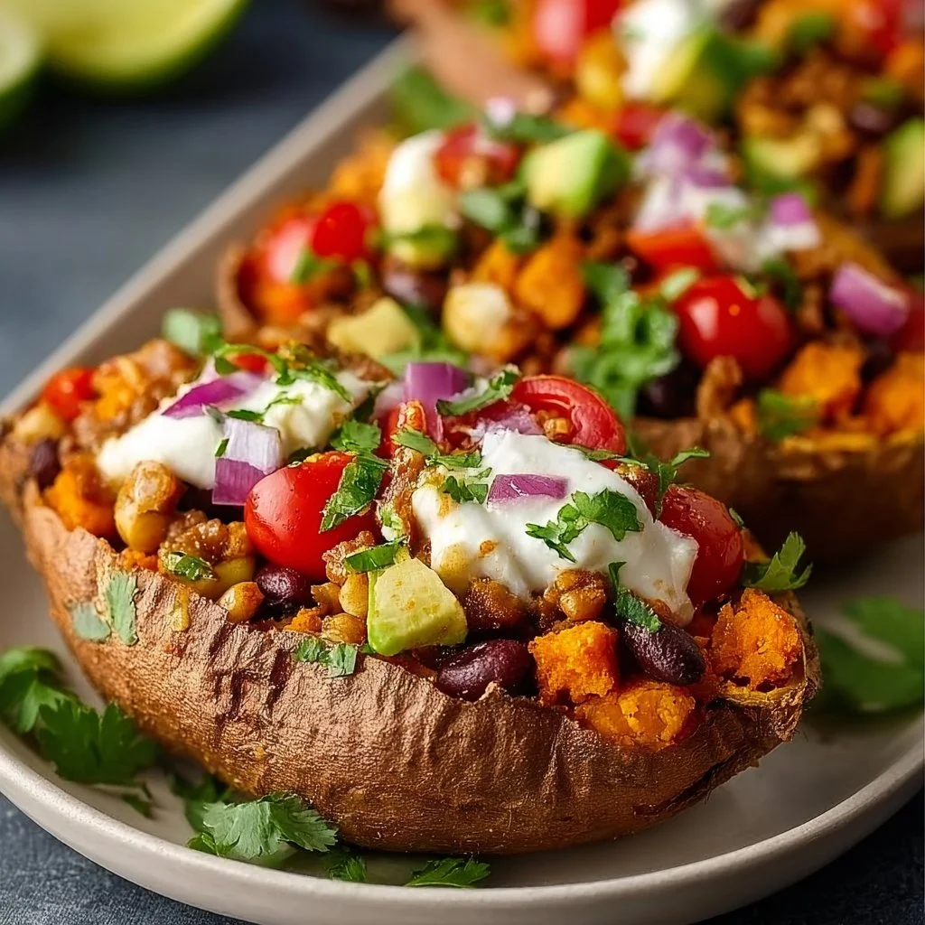 Taco Stuffed Sweet Potatoes