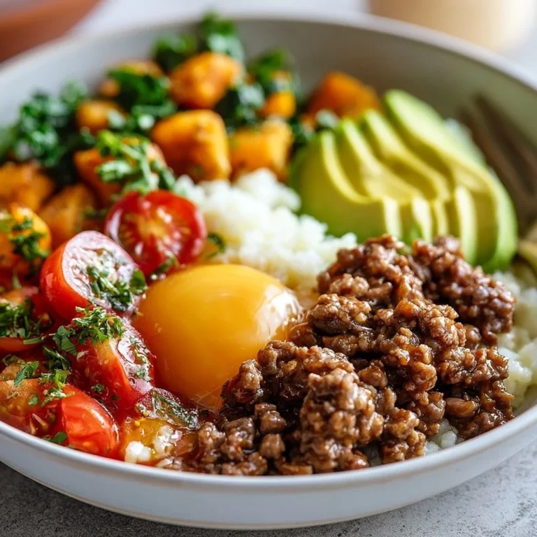 Viral hot honey ground beef bowl meal prep with high protein and fiber