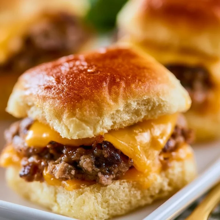 Delicious cheeseburger sliders served on a platter with toppings.