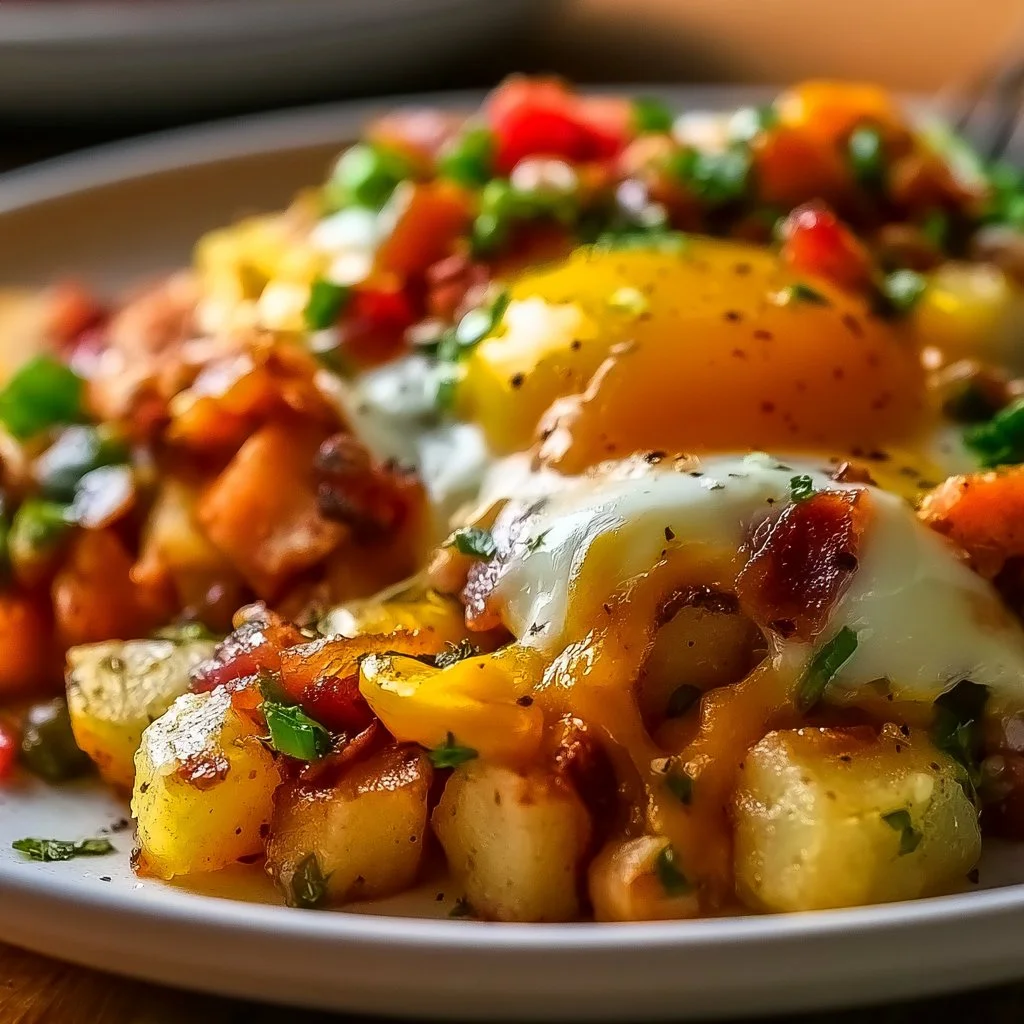 Crispy loaded breakfast hash, a delicious weekend comfort food packed with flavor.