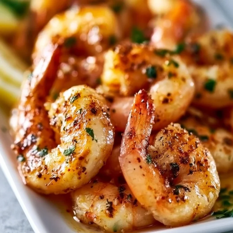 Delicious garlic butter shrimp cooked in an air fryer