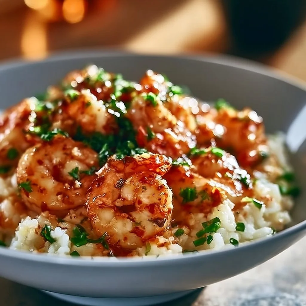Delicious Garlic Shrimp Bowl with fresh ingredients and vibrant flavors