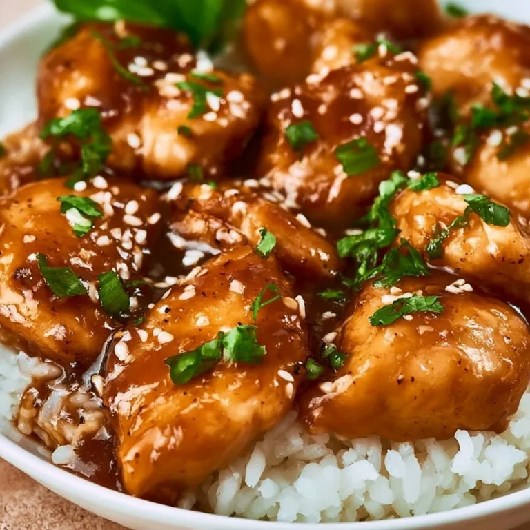 Delicious honey garlic chicken dish served with rice and vegetables