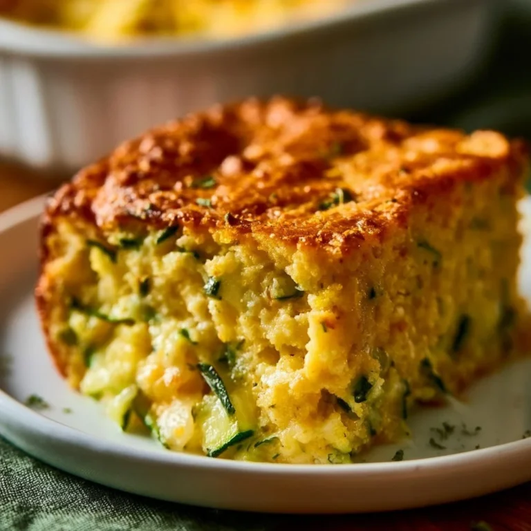 Delicious Zucchini Cornbread Casserole with fresh ingredients